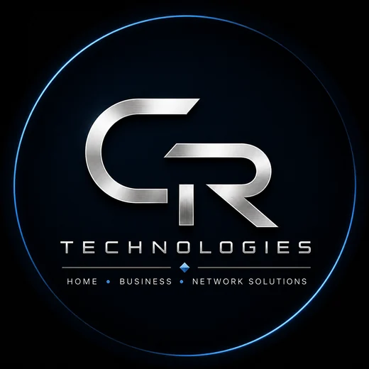 CR Technologies silver CR logo